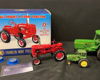 Farmall Model A Farm Tractor Franklin Mint Precision Model. John Deere Model Tractor