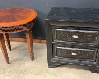 Two Wood Particle board Side Tables Crown Mark Inc The Bombay Company
