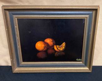 Well Orange You A Dream Original Still Life Painting Signed By Artist Soler