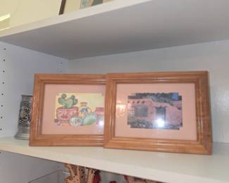 Vintage framed southwest art prints