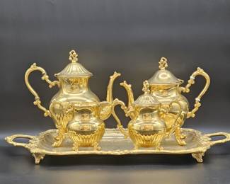 5- Piece Gold Tone Coffee & Tea Service