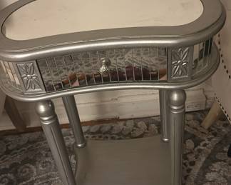Mirrored side table with a drawer