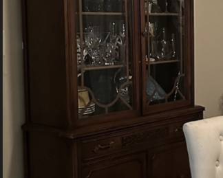China cabinet and glassware
