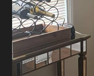 Side table, bottle holders