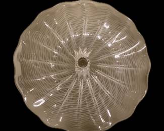 James Vella, New Orleans based renown glass blowing instructor, 20th Century, Venetian style mouth blown and hand formed wall disk