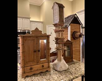 Collection of Antique Salesman Sample Furniture and Jimmy Nord Sculptures