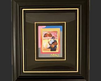 Peter Max, Germany, New York, born 1937, "Iconic Suite - Umbrella Man", Acrylic Paint and Color Lithograph on Paper, circa 2005