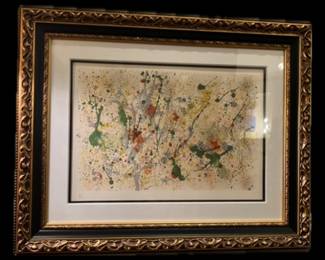 Joan Miro, Spanish, 1893 - 1983, lithograph, "Ubu Roi", plate 3, edition of 75, published by Teriade, Paris, and printed by Mourlot, Paris, circa 1966.  Parkwest appraisal included.