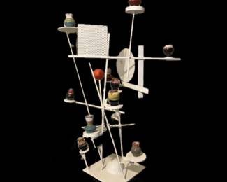 Peter Shire, American, California, born 1947, "Arboles Locos Blanco", circa 2000