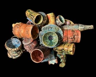 Craig Clifford, American, 20th Century, BFA California State, and MFA, LSU. Slip cast and glazed ceramic sculpture