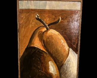 Elise Grenier, Louisiana, 20th Century, BA and MFA, Louisiana State University, "Chocolate Pair", Oil on Board