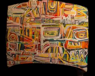 Clark Derbes, Louisiana, Vermont, 20th Century, BFA from LSU "Which Way Did I Go?", Permanent Ink on Actual Vintage Car Hood