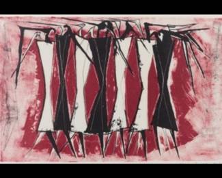 Lynn Chadwick, British, 1915-2003, “Group of Standing Figures”, Lithograph. 