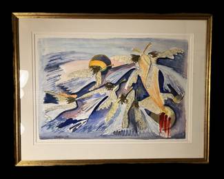 Jimmy Britton, Baton Rouge Artist, original Mixed Media on Paper