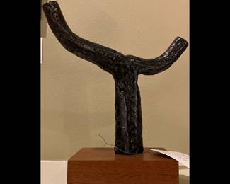 Martin Needom, American Louisiana, 20th century, BFA Southeastern Louisiana University, "Stand of Three", Steel and Wood Sculpture