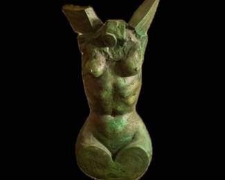 William Lewis, Louisiana, 20th Century, Early Member of Baton Rouge Gallery, "Nike", Direct Plaster Sculpture