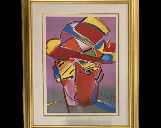 Peter Max, Germany, New York, born 1937, Acrylic Paint over Max Print, "Zero Prism"