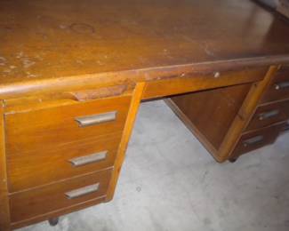 Large wood desk