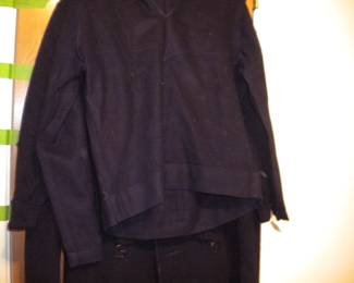 WWII Navy wool coat, pants and sweater