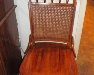 Caned back office chair