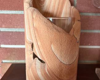 Sandstone Candle Holder