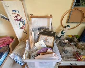 Many Cross Stitch Kits Unused and Started