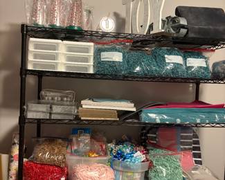 Gift boxes, gift wrap supplies (ribbons, tissue paper, etc)
Shelving will sell as well