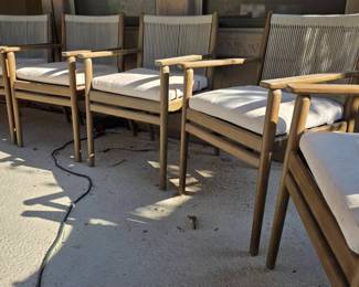 Luxury Wood Rope Patio Chairs