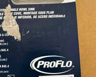 New Pro Flo Stainless Steel Bowl Sink