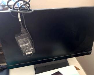 HP Printer, Computer Screen Logitech Keyboard