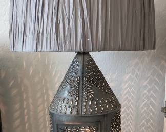 Punched Tin Lamp