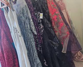 New evening and formal gowns