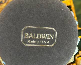 Baldwin brass candlesticks, doorstops and candelabra 