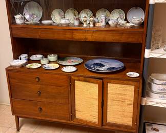 MCM China cabinet two piece was glass sliding doors