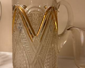 Beautiful antique glass pitcher