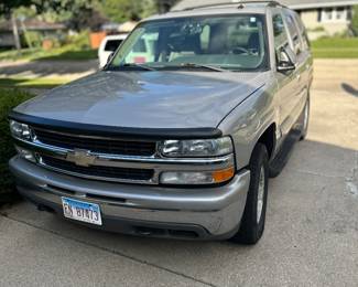 2004 Chevrolet Tahoe
VIN: 1GNEK13Z04J295639
Miles: 365,927
Condition:
Mechanically, the engine and transmission run great and probably will for another 100,000+ miles. Bought new and always driven conservatively. Oil changes always done on time. All electronics work. Replaced radio.
Exterior and driver's seat are worn consistent with mileage. Driver's seat a little wobbly.
No changes added nor subtracted from vehicle since new with exception of better car radio after old one stopped functioning.