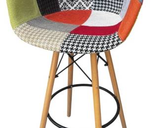 Patchwork Fabric Barstool