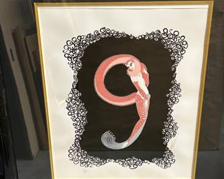 Lot 48 $900 - Erte - Number 9 Serigraph #152/350. 30" x 34"