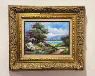 Beautiful original painting with ornate frame. 22" x 26"