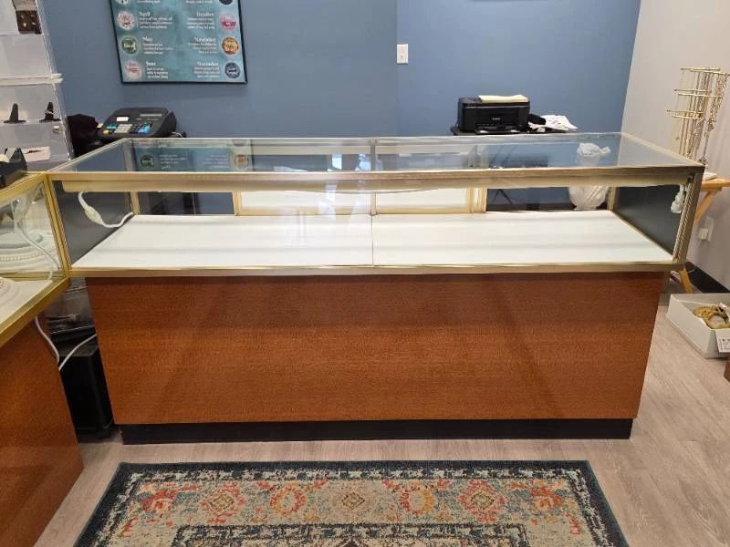 Spartan Showcase Professional Jewelry Case 70" Wide; LED Lighted and Locks with Locking Storage