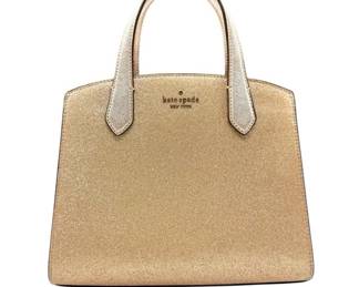 Kate Spade Gold Glitter Top Handle Tote Bag