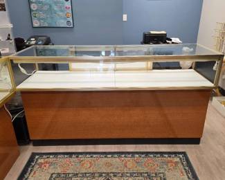 Spartan Showcase Professional Jewelry Case 70" Wide; LED Lighted and Locks with Locking Storage