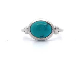 NEW! Turquoise Bezel Love Knot Ring