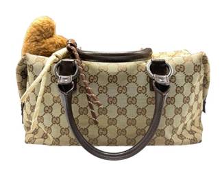 Gucci GG Supreme Canvas Bag with Heart Charm