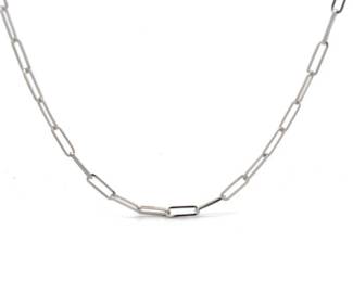 NEW! Contemporary Long Paperclip Chain Necklace