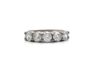 Cubic Zirconia Classic Five-Stone Ring
