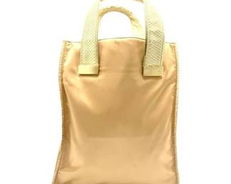 Devi Kroell Gold Metallic Leather Shoulder Bag with Chain Handles