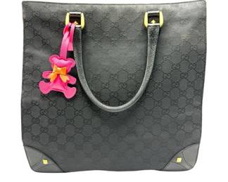 Gucci Black GG Canvas Tote Bag