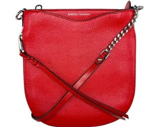Rebecca Minkoff Red Pebbled Leather Crossbody Bag