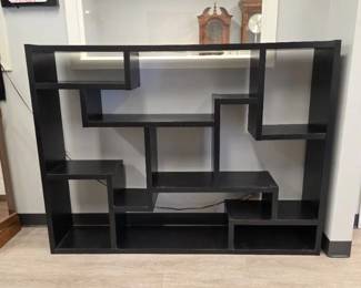 Large Black Contemporary Display and Organizational Shelving